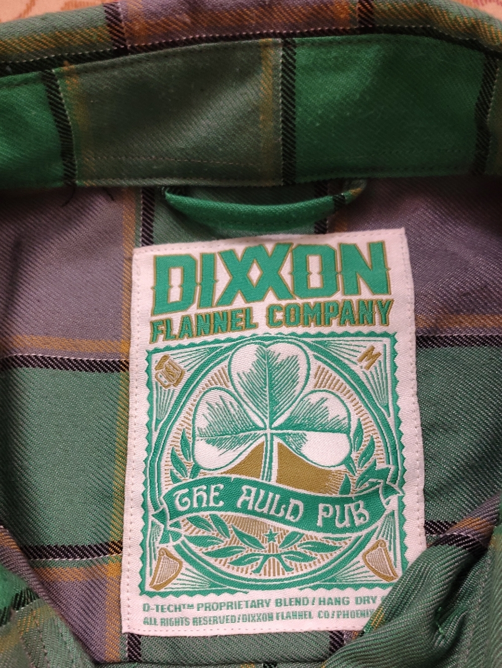 DIXXON Green and Gray Plaid Button-Front Shirt